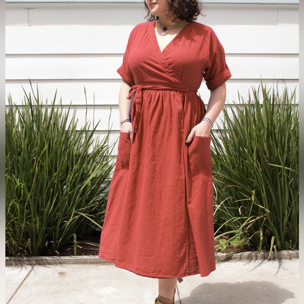 Curator SF Ainslee Dress - Brick - XL